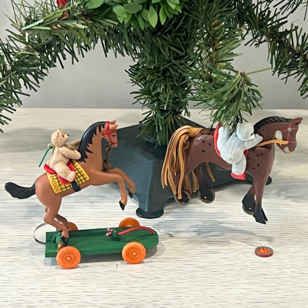 Lot Bundle A Pony For Christmas Hallmark Ornaments 4th 5th In Series 2001 2002